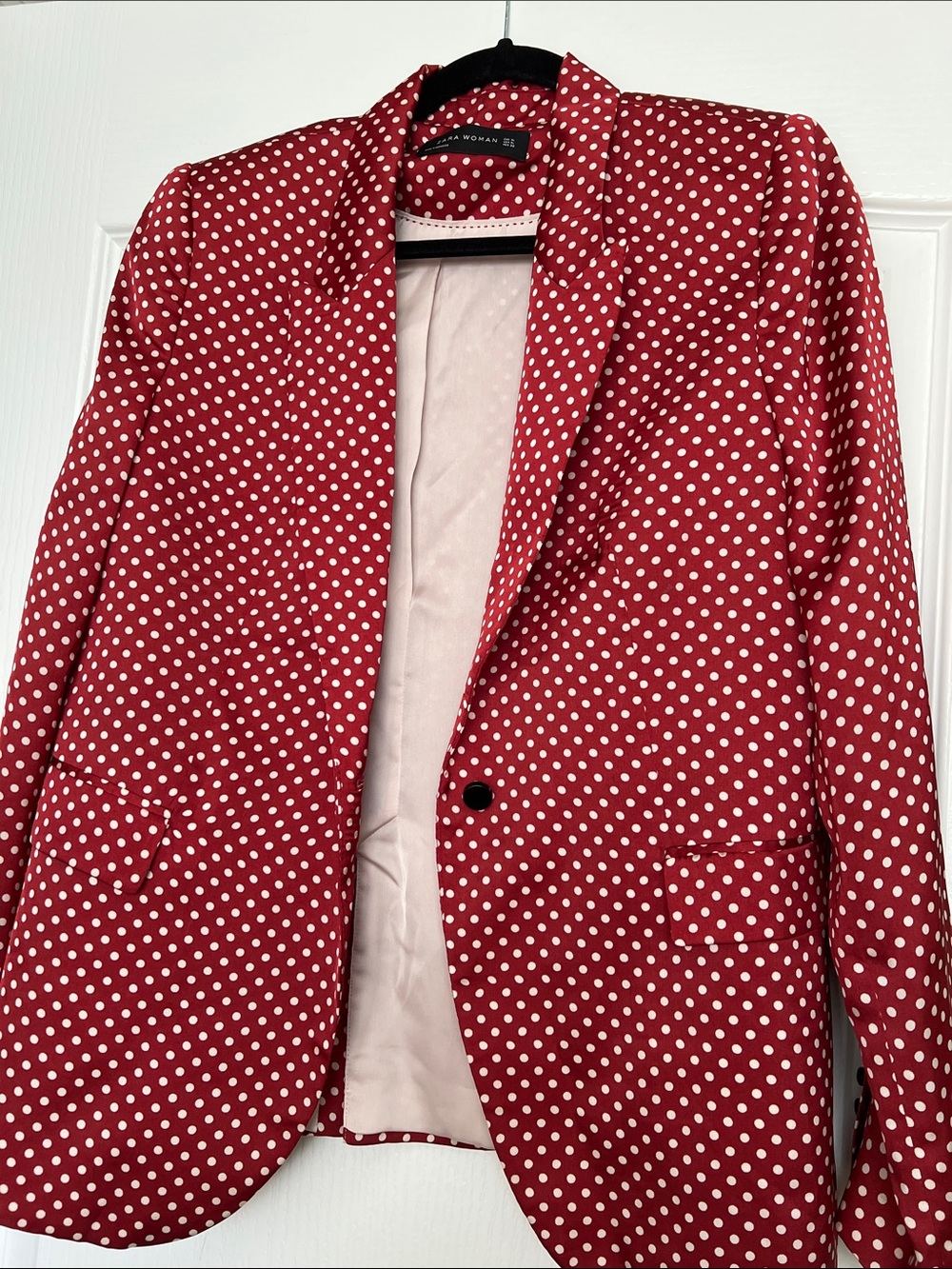 Zara Red Polka Dot Blazer